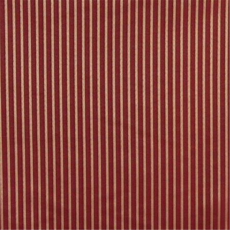 Designer Fabrics 54 in. Wide Red- Striped Jacquard Woven Upholstery Fabric B616